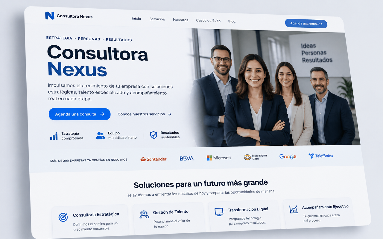 Página web de Consultora Nexus